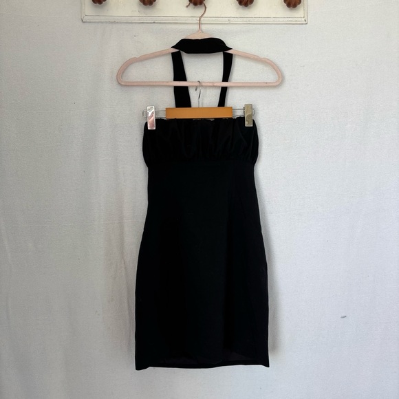 Nana Jacqueline Strapless Black Dress halter and bow - Picture 3 of 11